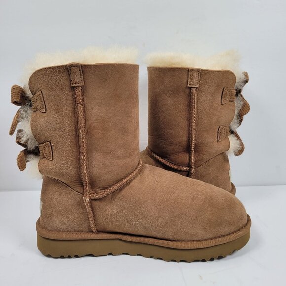 UGG Bailey Bow Corduroy Women's Brown Suede Boots S/N1094312 US Size 7 - Picture 7 of 12